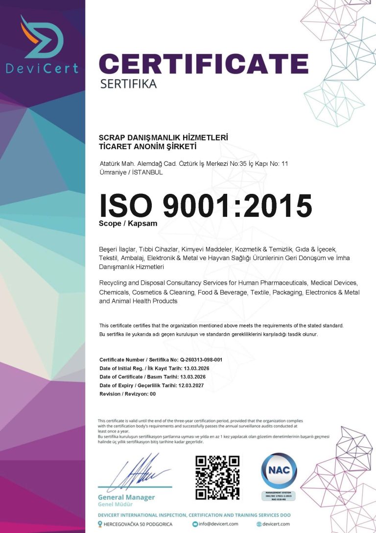ISO 9001:2015 – Quality Management System certificate